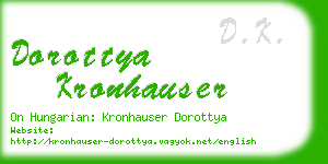 dorottya kronhauser business card